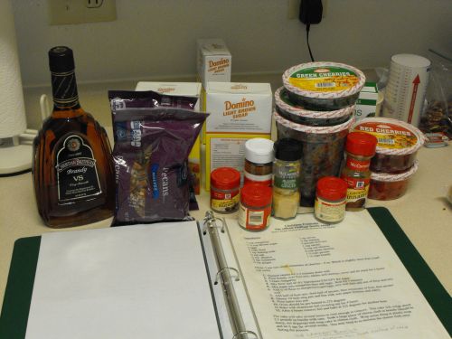 Most of the ingredients (flour and butter are also needed)