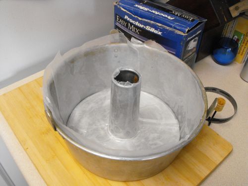 The pan. Greased AND lined with wax paper.