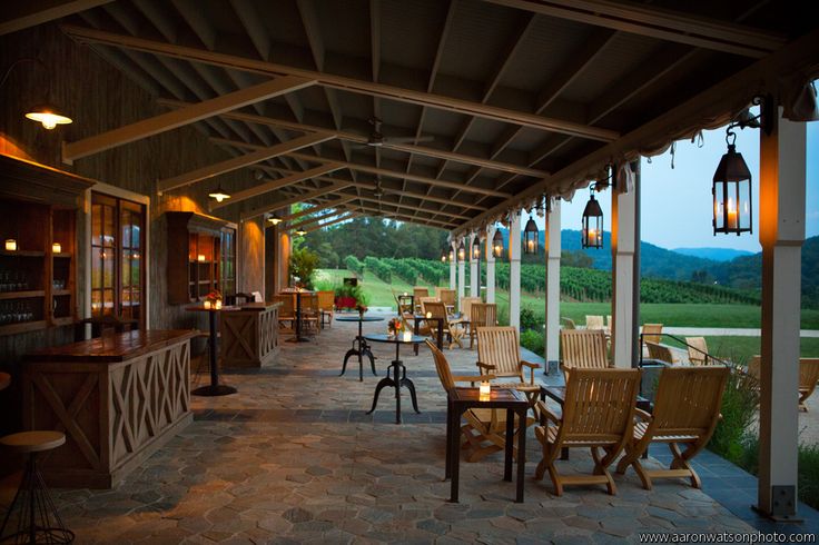 The outdoor dining and tasting area at Pippin Hill